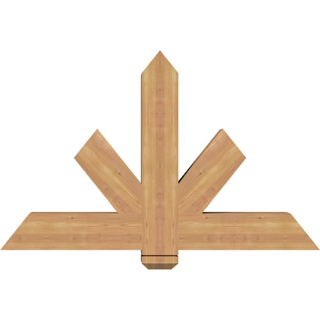Ekena Millwork Kennewick Timber Gable Bracket, Western Red Cedar, 48"W x 30"H x 5 1/2"D x 5 1/2"F, 15/12 Pitch GBW048X30X0606KEN00SWR